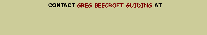 Text Box:                     CONTACT GREG BEECROFT GUIDING AT